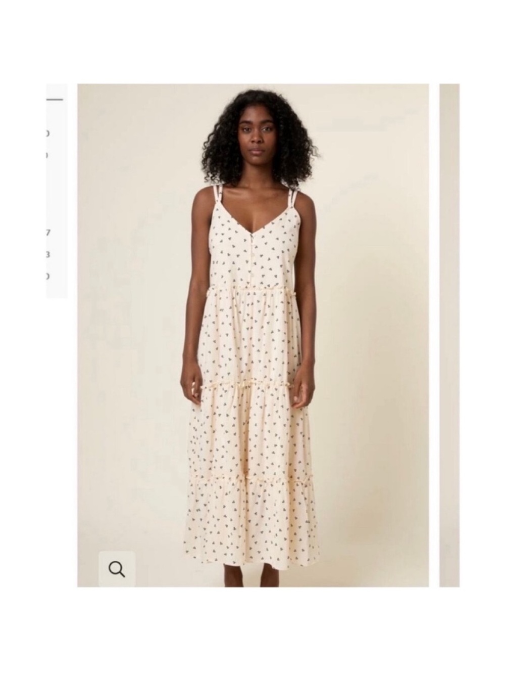 French Paris 100% Cotton The Elise Floral Woven Strappy Back Ruffle Tiered Dress
